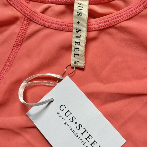 NWT Gus + Steel Coral Rashguard 6/7 - Picture 2 of 3